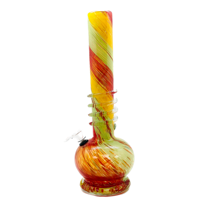 SOFT GLASS 12''  ROUND TWIST GRIP WATER BONG(MA 1401)