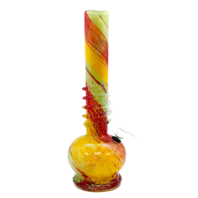 SOFT GLASS 12''  ROUND TWIST GRIP WATER BONG(MA 1401)