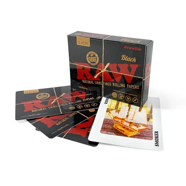 RAW RAW BLACK PLAYING CARDS, SOLD INDIVIDUALLY