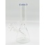 9'' CLEAR GLASS COLOR HEAD ONE TONE BEAKER BONG C6299