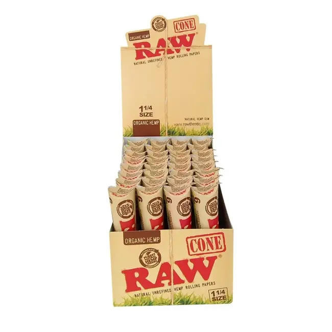 RAW RAW PRE-ROLLED CONE 1¼ – 6/PACK