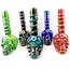 SOFT GLASS 14'' BIG SKULL BOTTOM WAVE GRIP  WATER BONG (MA1408)