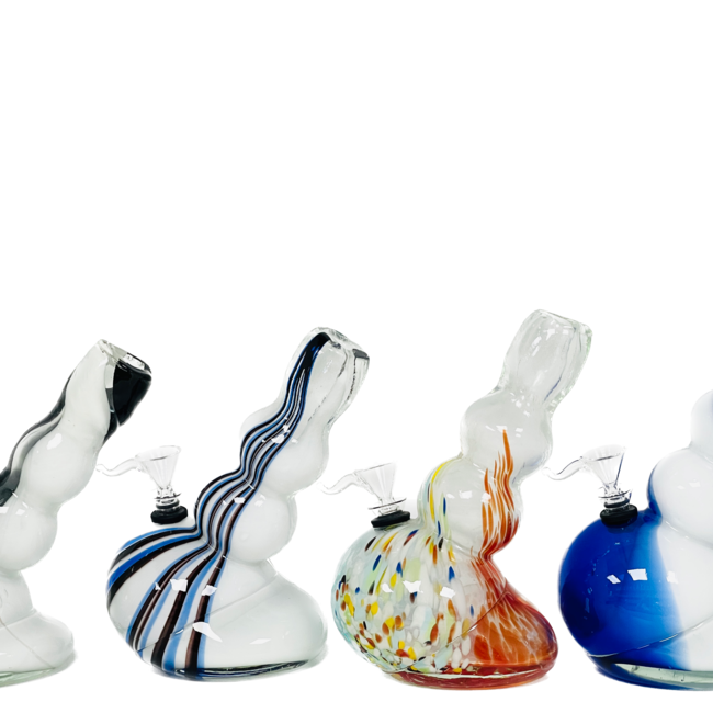 SOFT GLASS 7'' SIDE WAYS GLASS BONG