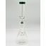 CRYSTAL GLASS 15''  BEAKER BASE ICE PINCH WITH MATRIX PERC  C4058