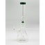 CRYSTAL GLASS 15''  BEAKER BASE ICE PINCH WITH MATRIX PERC  C4058