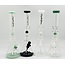 CRYSTAL GLASS 15''  BEAKER BASE ICE PINCH WITH MATRIX PERC  C4058