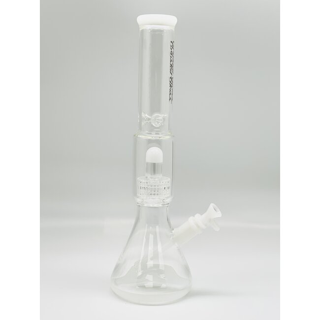 CRYSTAL GLASS 15''  BEAKER BASE ICE PINCH WITH MATRIX PERC  C4058