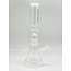 CRYSTAL GLASS 15''  BEAKER BASE ICE PINCH WITH MATRIX PERC  C4058