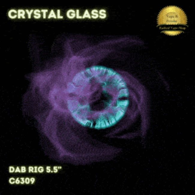 CRYSTAL GLASS 5.5'' RECLAIM RECYCLER W/COLORED C6309