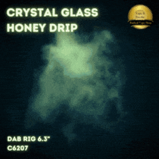 CRYSTAL GLASS CRYSTAL GLASS HONEY DRIP DAB RIG 6.3" C6207