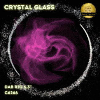 CRYSTAL GLASS CRYSTAL GLASS IRIDESCENT DAG DIG 6.3'' C6266