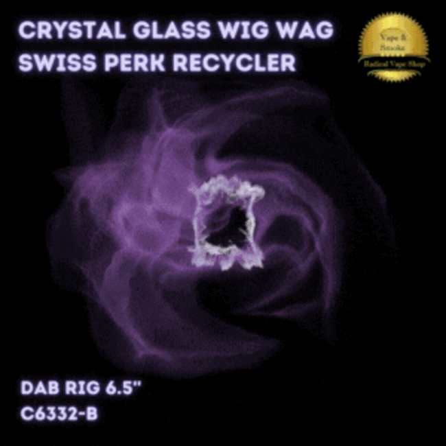 KAPOW 6.5” WIG WAG SWISS PERK RECYCLER C6332-B