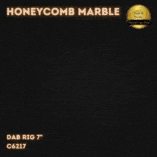 CRYSTAL GLASS 7'' HONEY DRIP HONEYCOMB MARBLE DAB RIG C6217