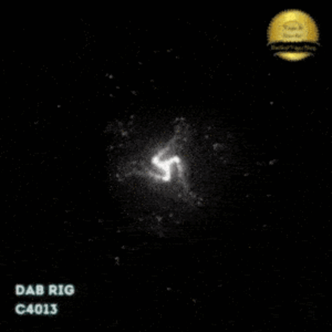 KAPOW 7.5'' BENT NECK HONEYCOMB DISK PERK  DAB RIG C4013