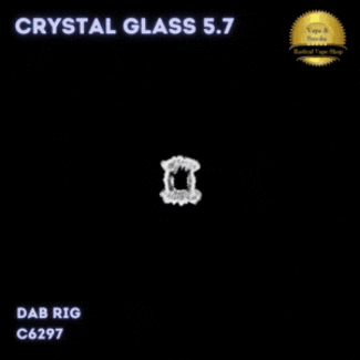 CRYSTAL GLASS CRYSTAL GLASS 5.7"-5ml IRIDECENT TRANSLUCENT RECYCLER C6297