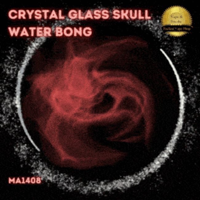 SOFT GLASS 14'' BIG SKULL BOTTOM WAVE GRIP  WATER BONG (MA1408)