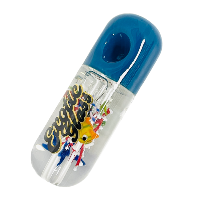 EXOTIC 4'' FISH GLYCERIN PIPE CS140