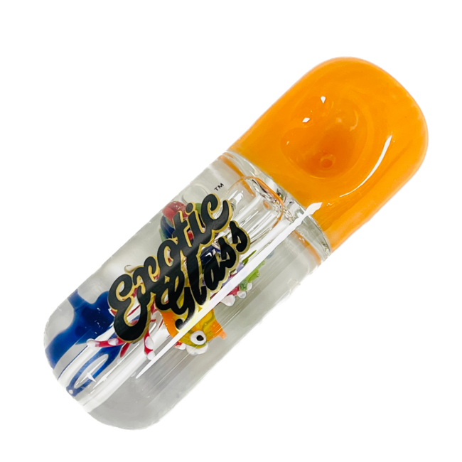 EXOTIC 4'' FISH GLYCERIN PIPE CS140