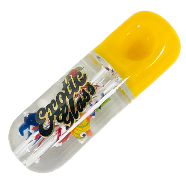 EXOTIC 4'' FISH GLYCERIN PIPE CS140