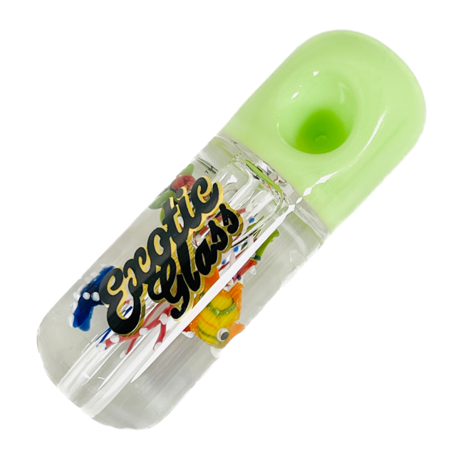 EXOTIC 4'' FISH GLYCERIN PIPE CS140