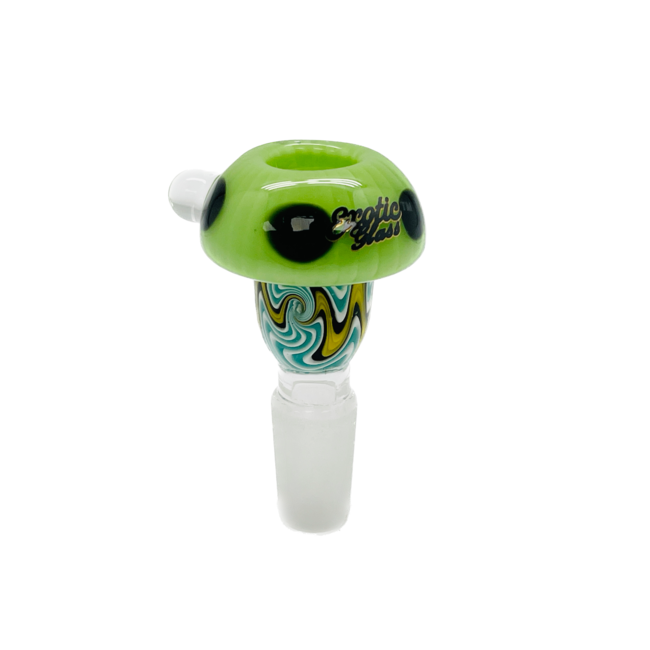 EXOTIC 14MM MUSHROOM GLSSS BOWL CC460