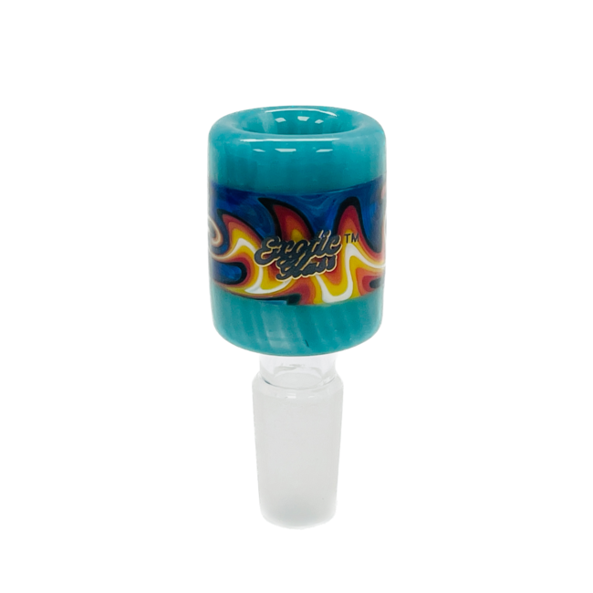 EXOTIC 14MM WIGWAG GLASS BOWL CC459