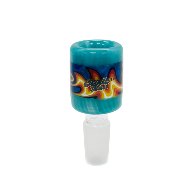 EXOTIC 14MM WIGWAG GLASS BOWL CC459