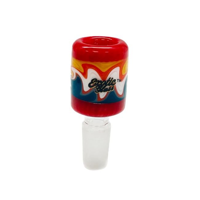 EXOTIC 14MM WIGWAG GLASS BOWL CC459
