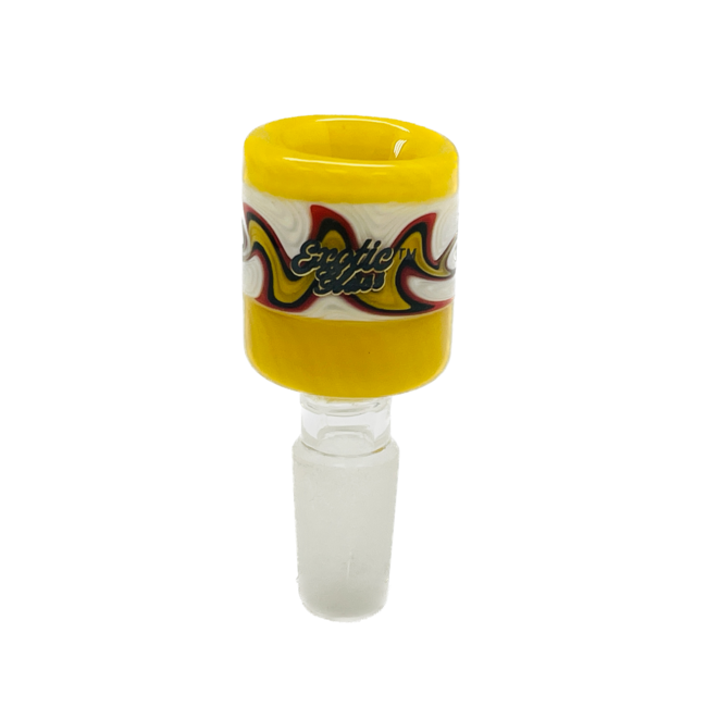 EXOTIC 14MM WIGWAG GLASS BOWL CC459
