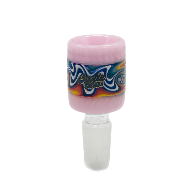 EXOTIC 14MM WIGWAG GLASS BOWL CC459