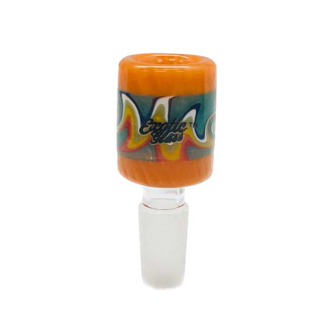 EXOTIC 14MM WIGWAG GLASS BOWL CC459