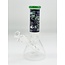 CRYSTAL GLASS BEAKER BONG  8''  R-1