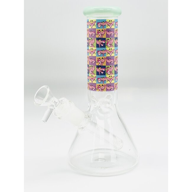 CRYSTAL GLASS BEAKER BONG  8''  R-20