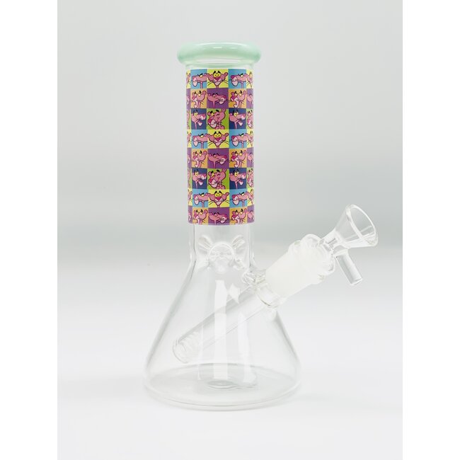 8'' THE PINK PATHER BEAKER BONG R-20