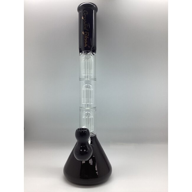 CRYSTAL GLASS 20'' TRIPLE 8 ARM TREE PERC WATER PIPE C3006