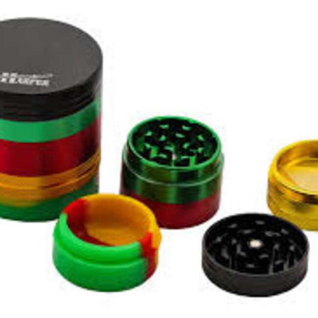 SHARPER SHARPE 4 LAYER SILICONE STORAGE RASTA GRINDER