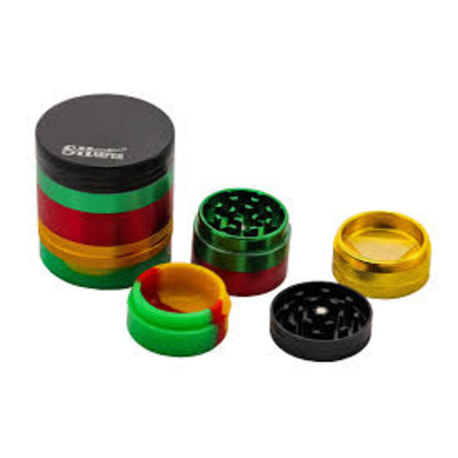 SHARPER SHARPER 4 LAYER SILICONE STORAGE RASTA GRINDER