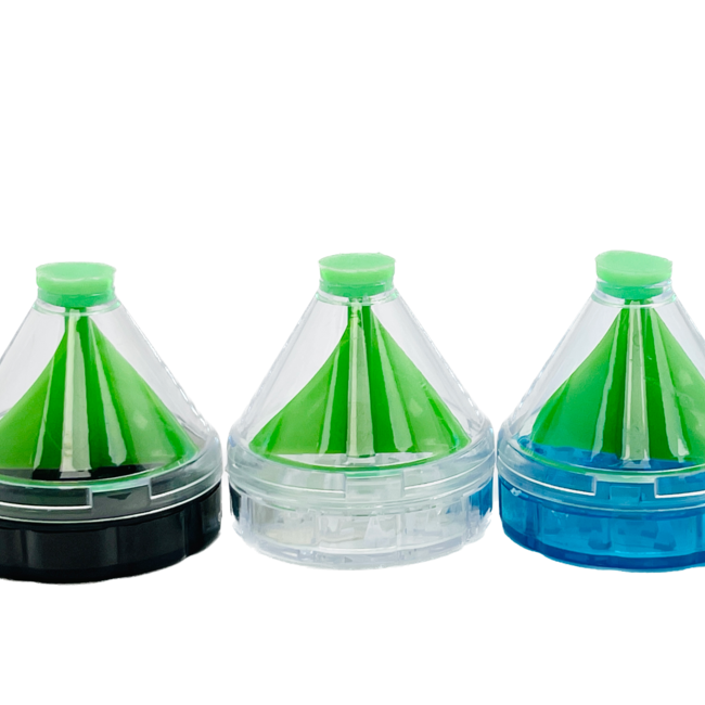 2 PIECE  CONE FILTER PLASTIC GRINDER