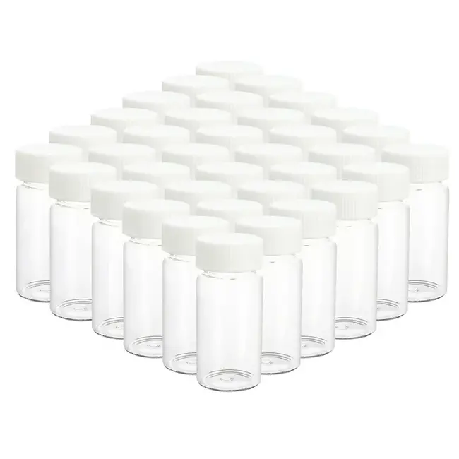 GLASS VIAL W/LID 1-G