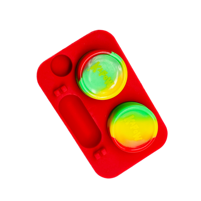 KAPOW SILICONE DAB/OIL TRAY WITH CONTAINER