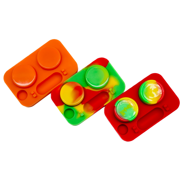 KAPOW SILICONE DAB/OIL TRAY WITH CONTAINER