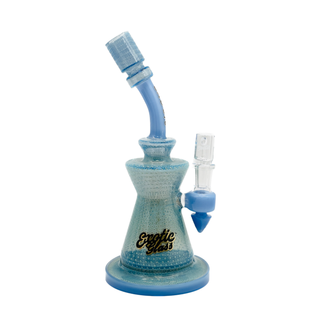EXOTIC 9.5'' HEAVY FUMED TWO TONE BARREL PERC DAB RIG C6339