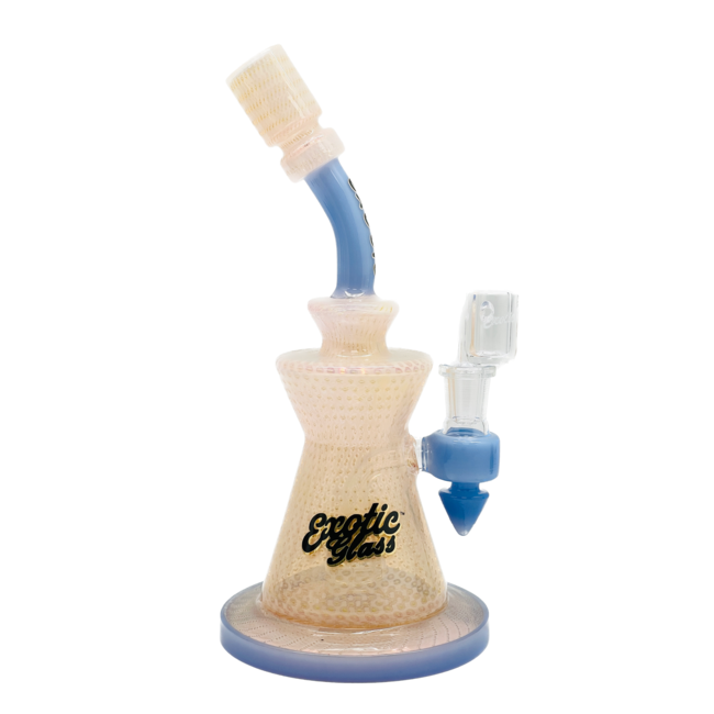 EXOTIC 9.5'' HEAVY FUMED TWO TONE BARREL PERC DAB RIG C6339