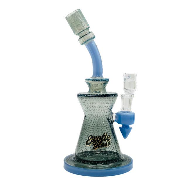 EXOTIC 9.5'' HEAVY FUMED TWO TONE BARREL PERC DAB RIG C6339