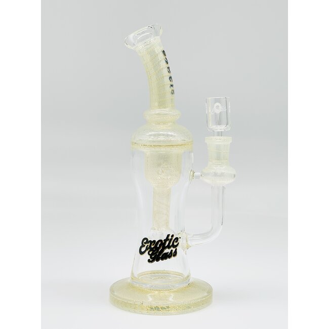 EXOTIC 9.5'' HEAVY FUMED BUBBLE RECYCLER SHOWER HEAD PERC DAB RIG C6338