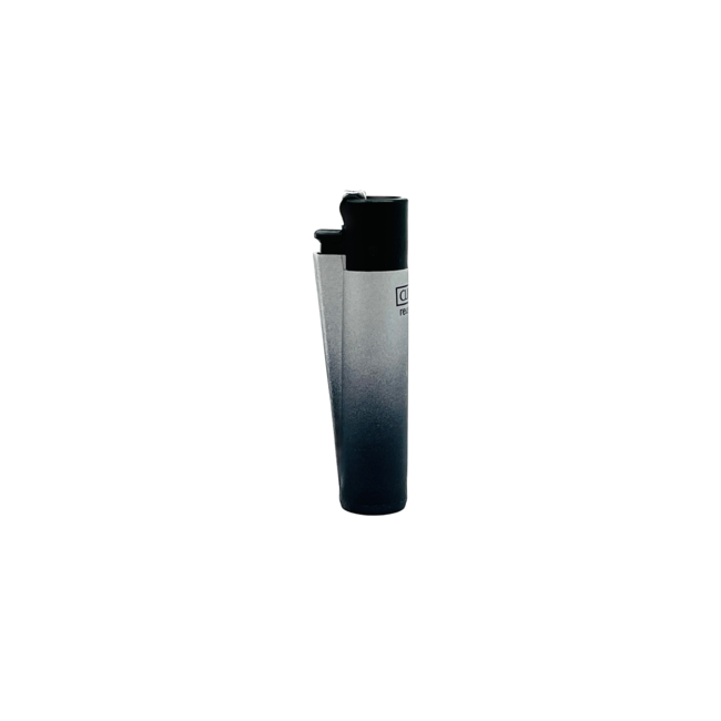 CLIPPER REUSABLE BLACK+SILVER LIGHTER