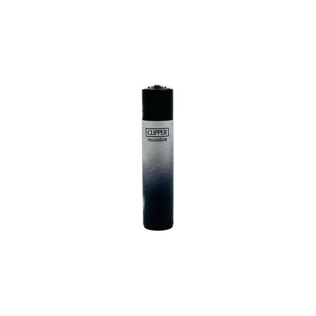 CLIPPER REUSABLE BLACK+SILVER LIGHTER