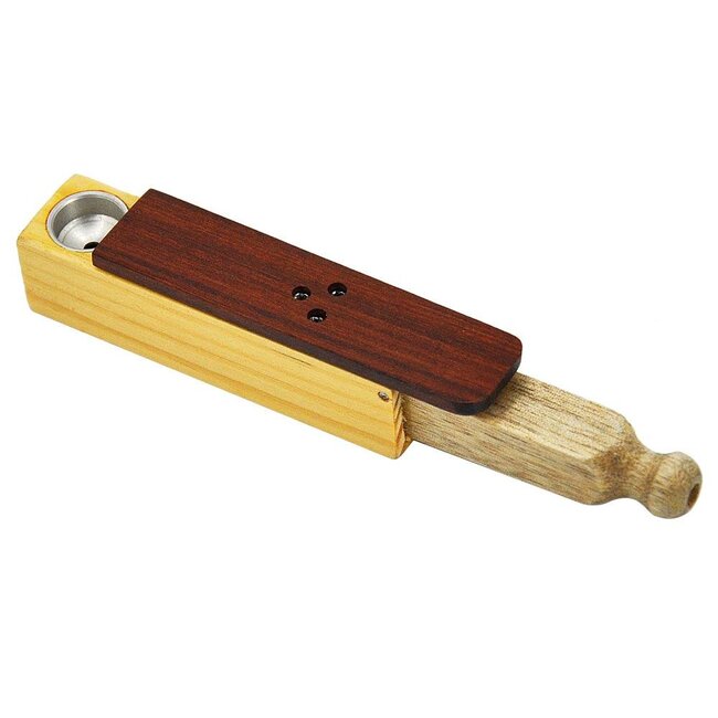 PUSH PULL WOODEN HAND PIPE WD-024
