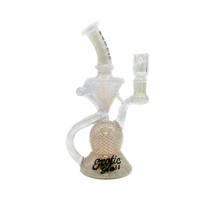 EXOTIC 8.5'' HEAVY FUMED BUBBLE TORNADO  RECYLER DAB RIG  C6341