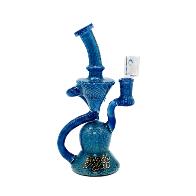 EXOTIC 8.5'' HEAVY FUMED BUBBLE TORNADO RECYLER DAB RIG  C6341